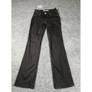 Wrangler Jeans Womens 3/4X34 Black Denim Stretch Dark Wash Bootcut Leg Outdoor